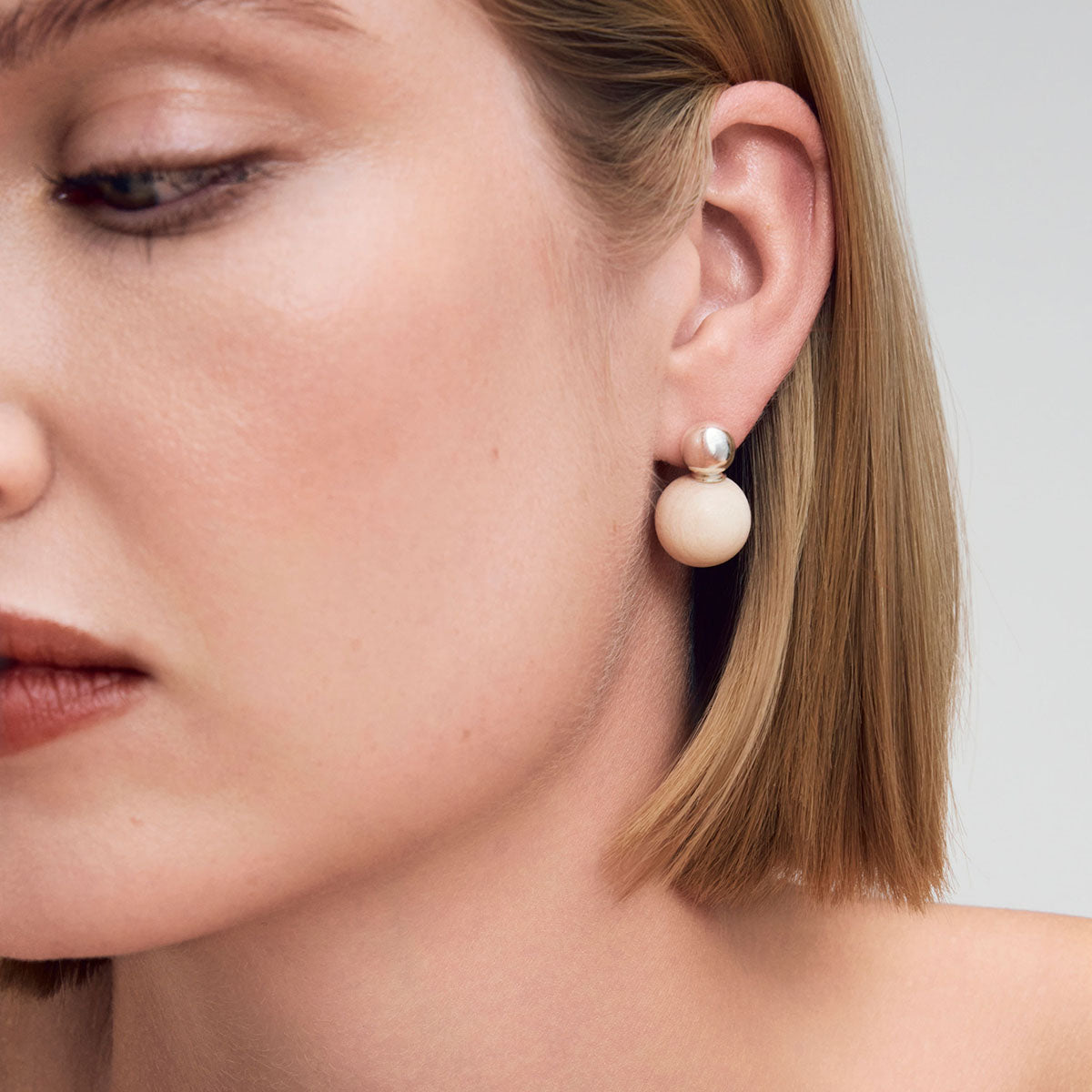 Wood Passion -korvakorut, lakattu puu ja hopea