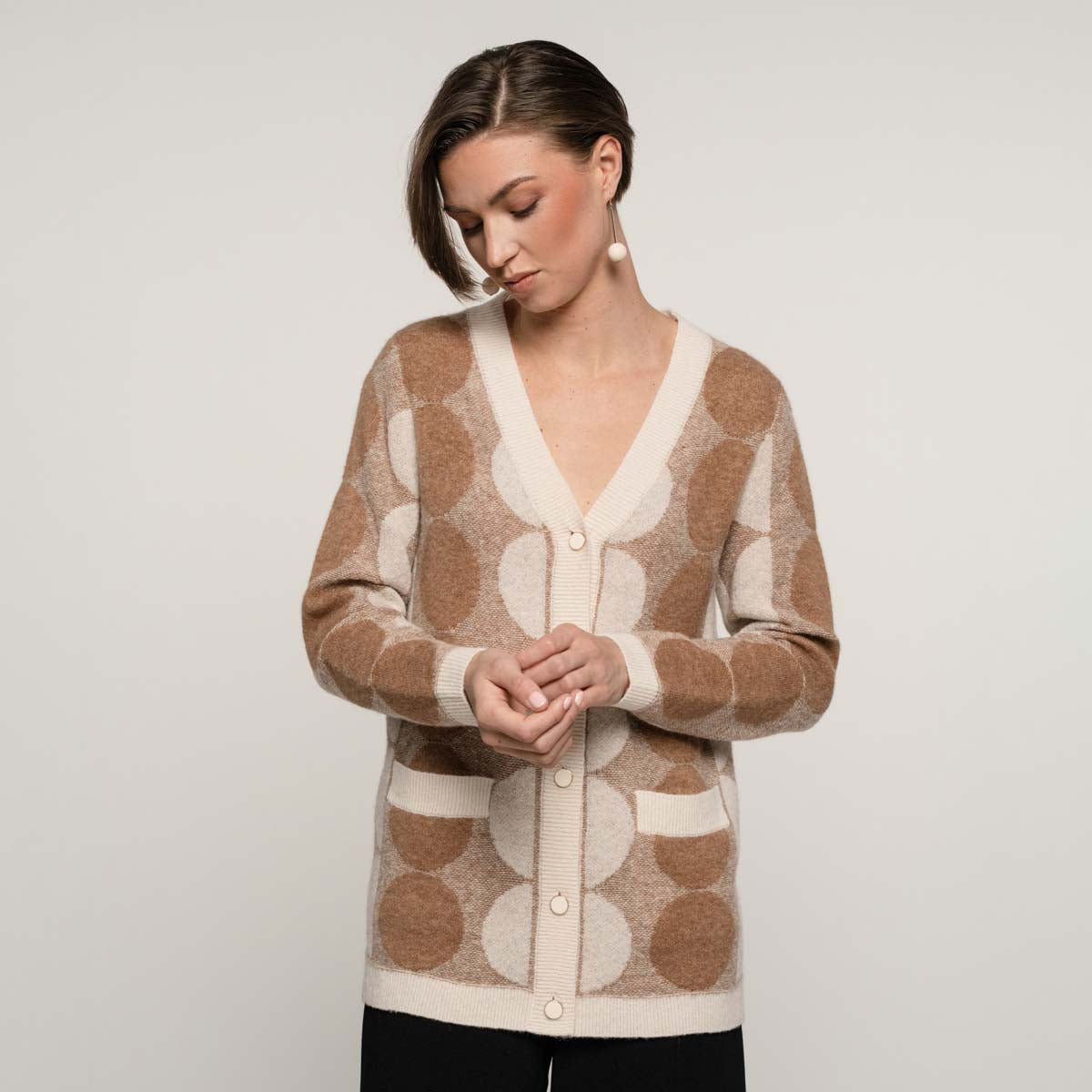 Sinna-neuletakki, Gleam, beige