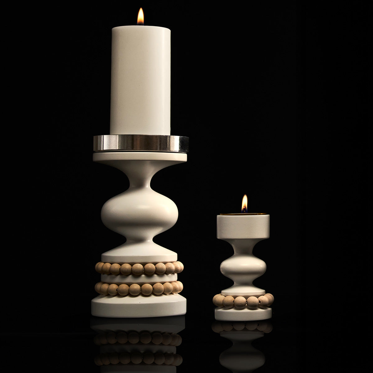 Prinssi-kynttilänjalka, valkoinen ja kulta