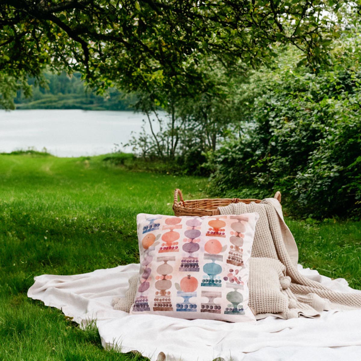 Keisarinna-tyynynpäällinen, persikka, 50 x 50 cm