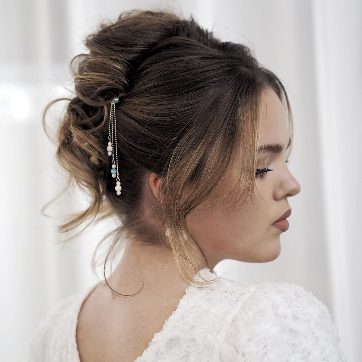 Tuuli-hiuspinni, luonnonvalkoinen