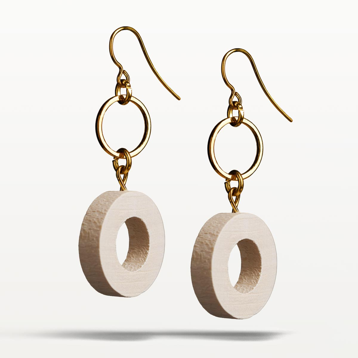 Rosa-korvakorut, luonnonvalkoinen ja kulta