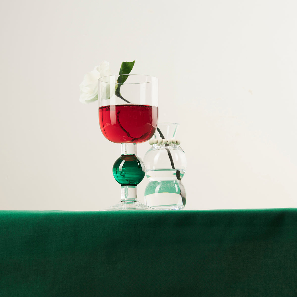 Kupla-viinilasi, vihreä, 30 cl, 2 kpl