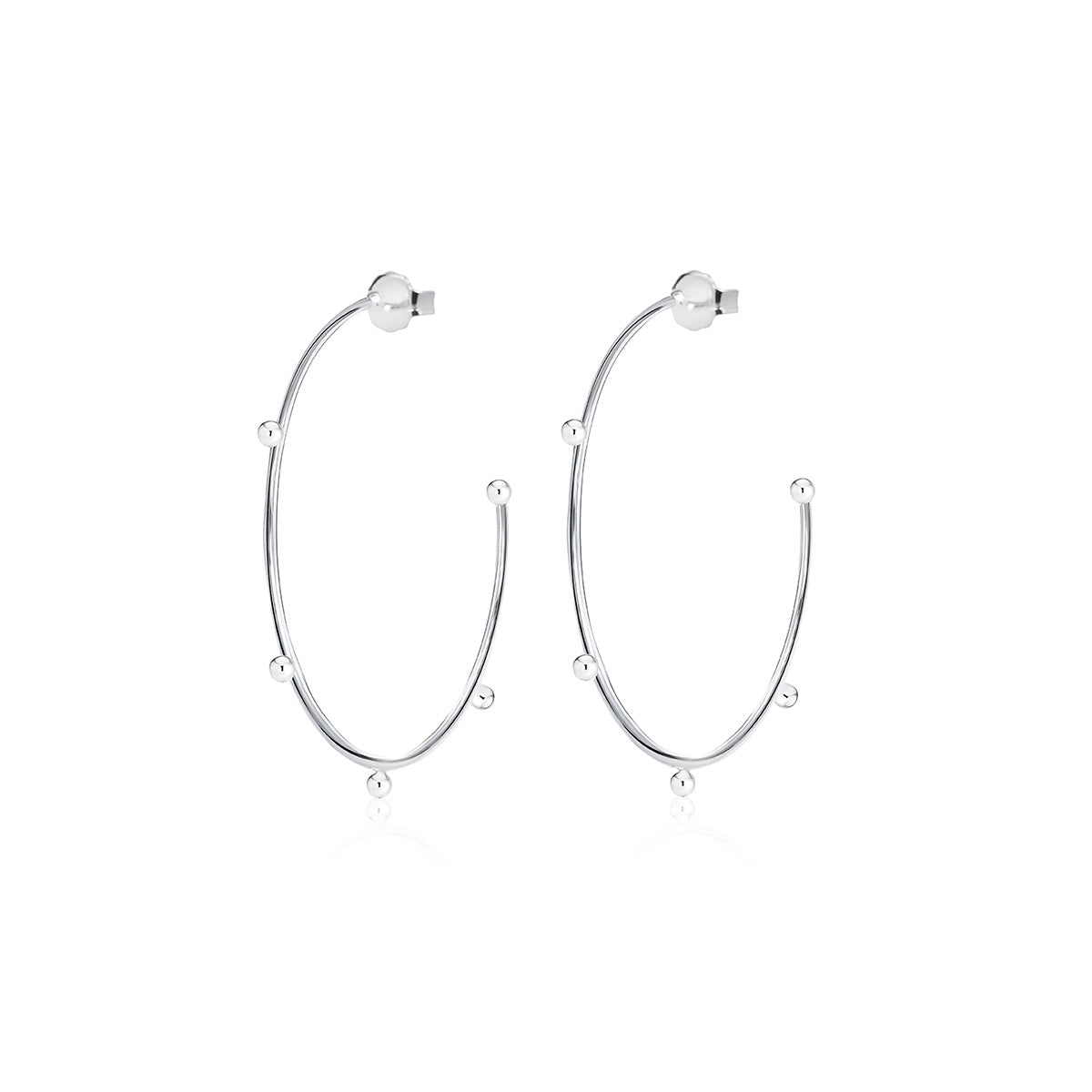 Yllätys-korvakorut, hopea, renkaat