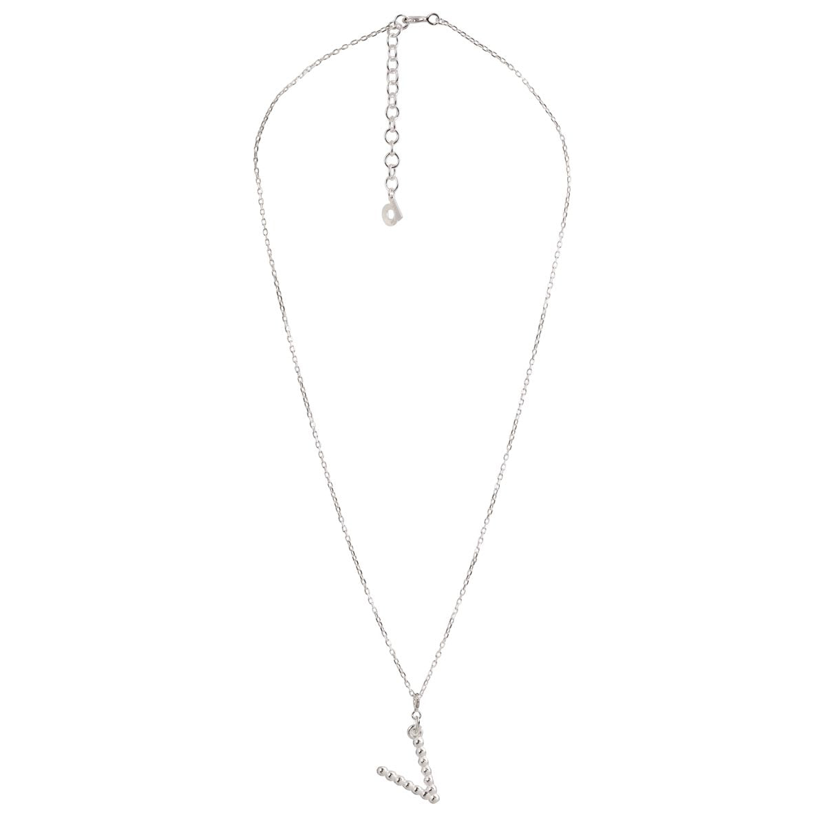 Yllätys-kaulakoru, monogrammi V, hopea