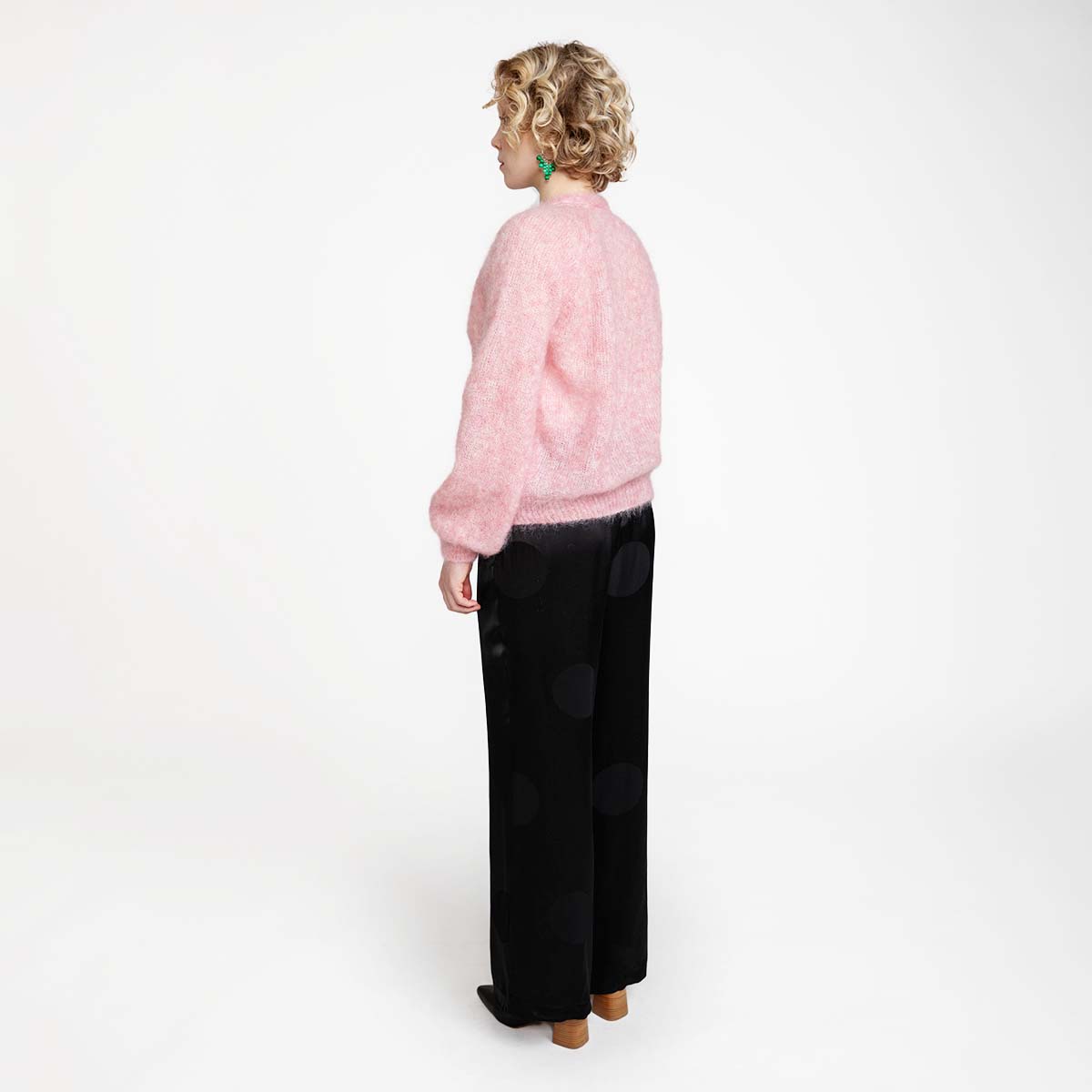 Saimi-neuletakki, vaaleanpunainen