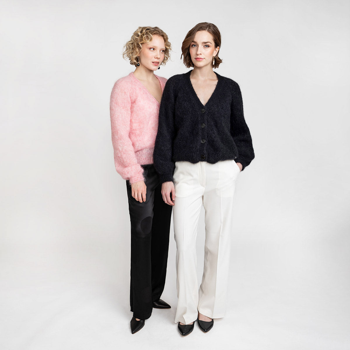 Saimi-neuletakki, vaaleanpunainen