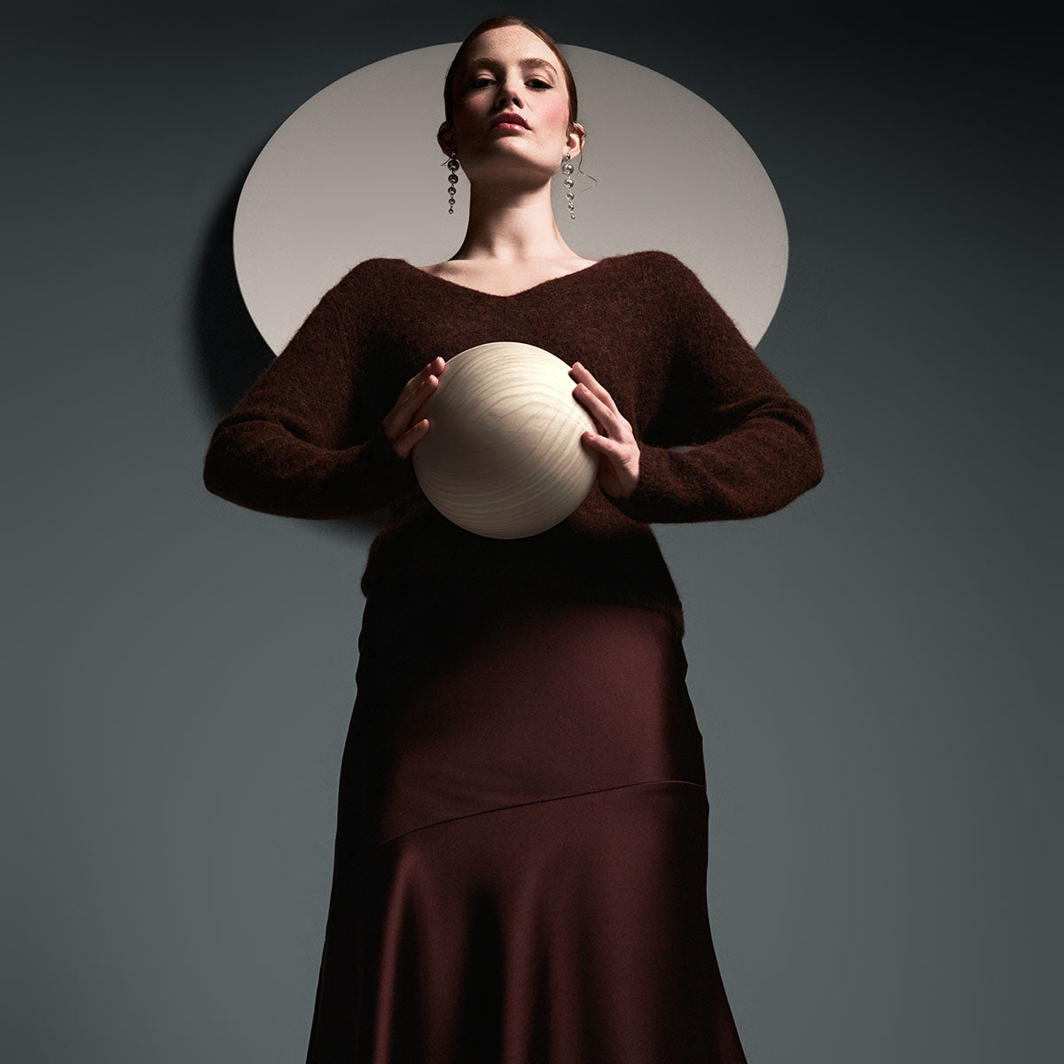 Kelly-hame, satiini, ruskea