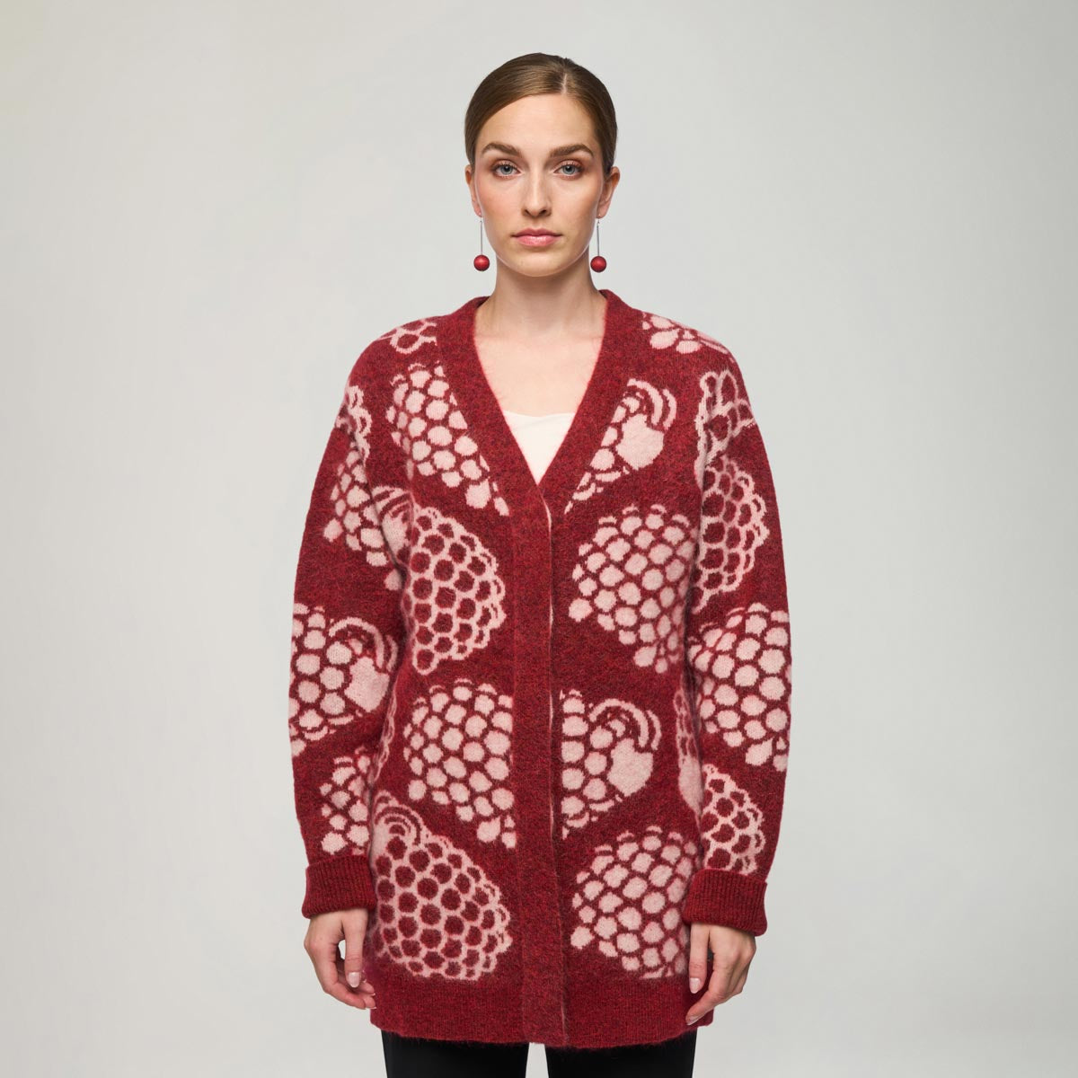 Ellis-neuletakki, Pässi, tummanpunainen