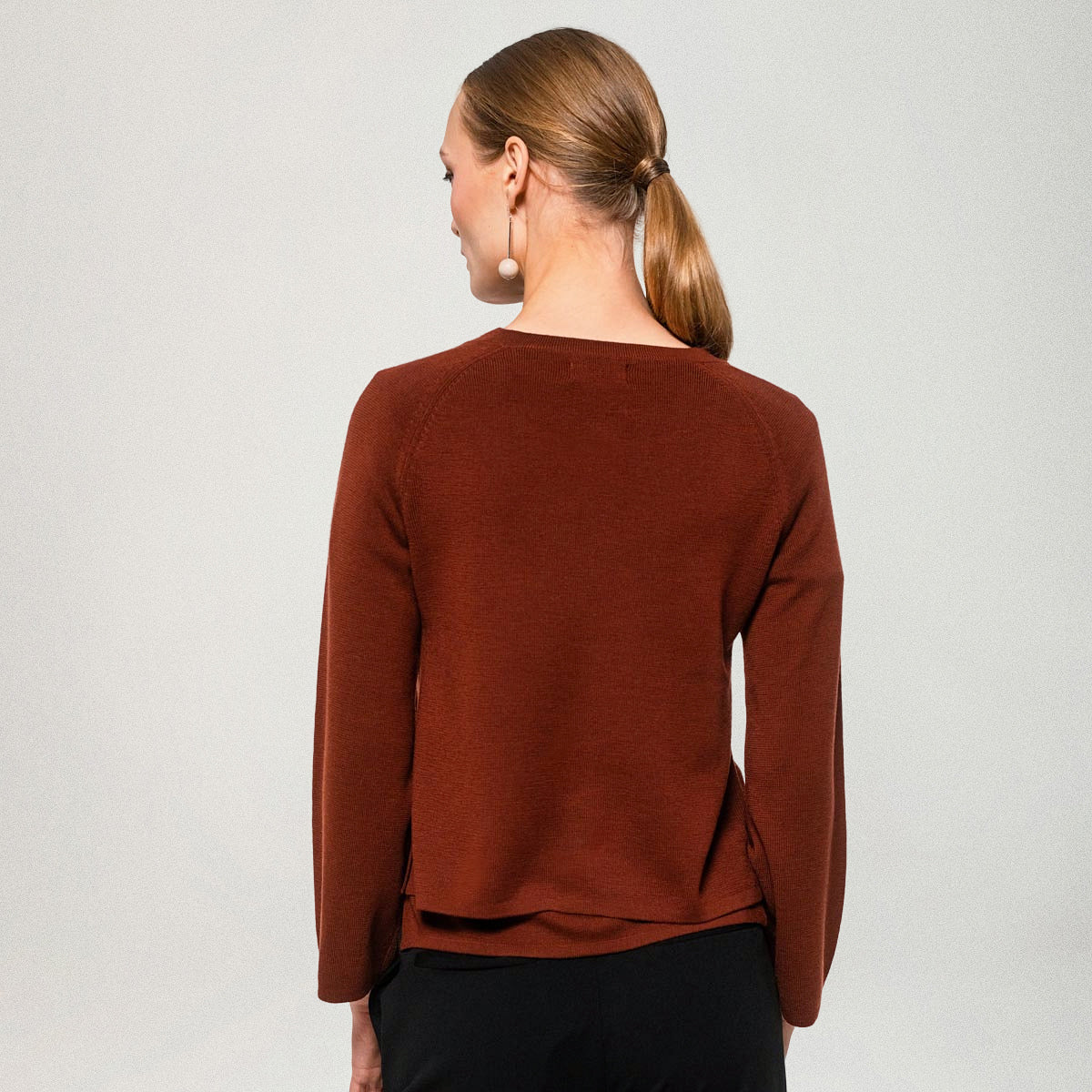 Blanka-neuletakki, tumma kupari