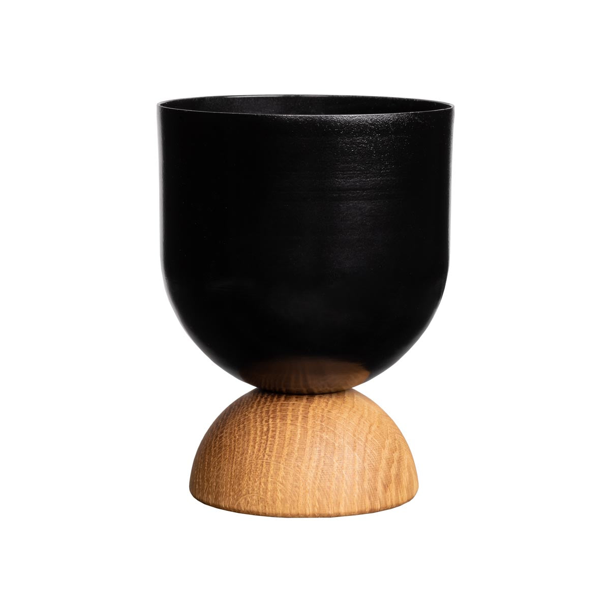 Duo-ruukku, lakattu puu ja musta, ? 10 cm