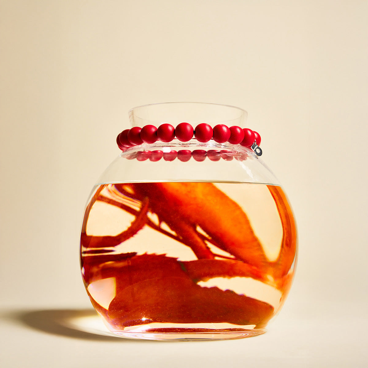 Pore-puukranssi 16 cm Kupla-maljakolle, punainen