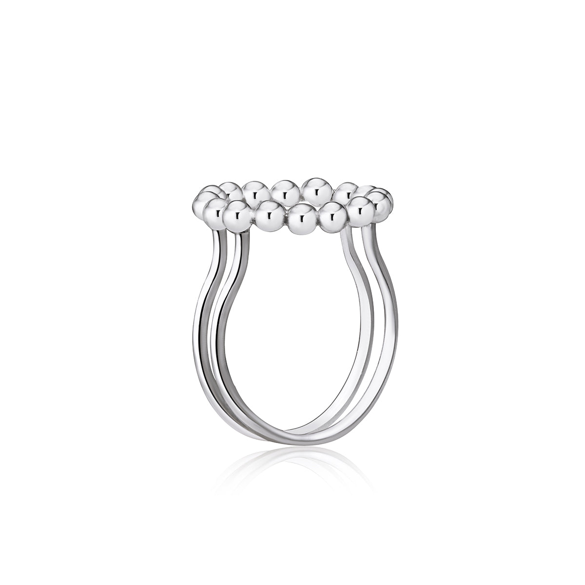 Yllätys-sormus, helmiympyrä, hopea