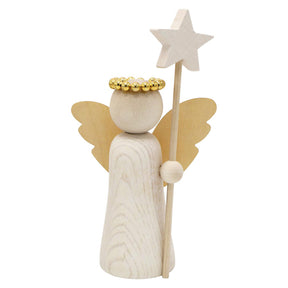 Enkeli Gabriel, 16 cm, lakattu puu