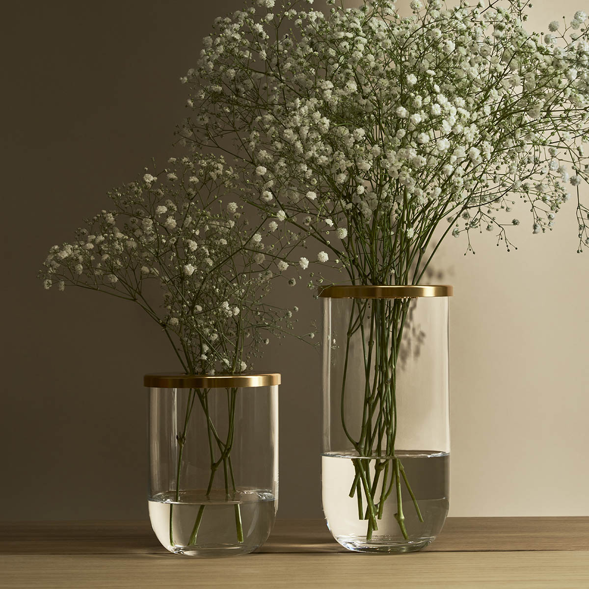 Duo-lasimaljakko, kirkas ja kulta, 16 cm