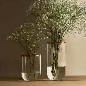 Duo-lasimaljakko, kirkas ja kulta, 16 cm