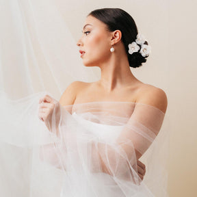 Omenankukka-pinnit, 2 kpl, luonnonvalkoinen