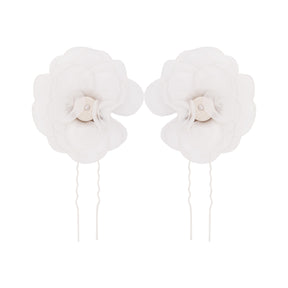 Omenankukka-pinnit, 2 kpl, luonnonvalkoinen