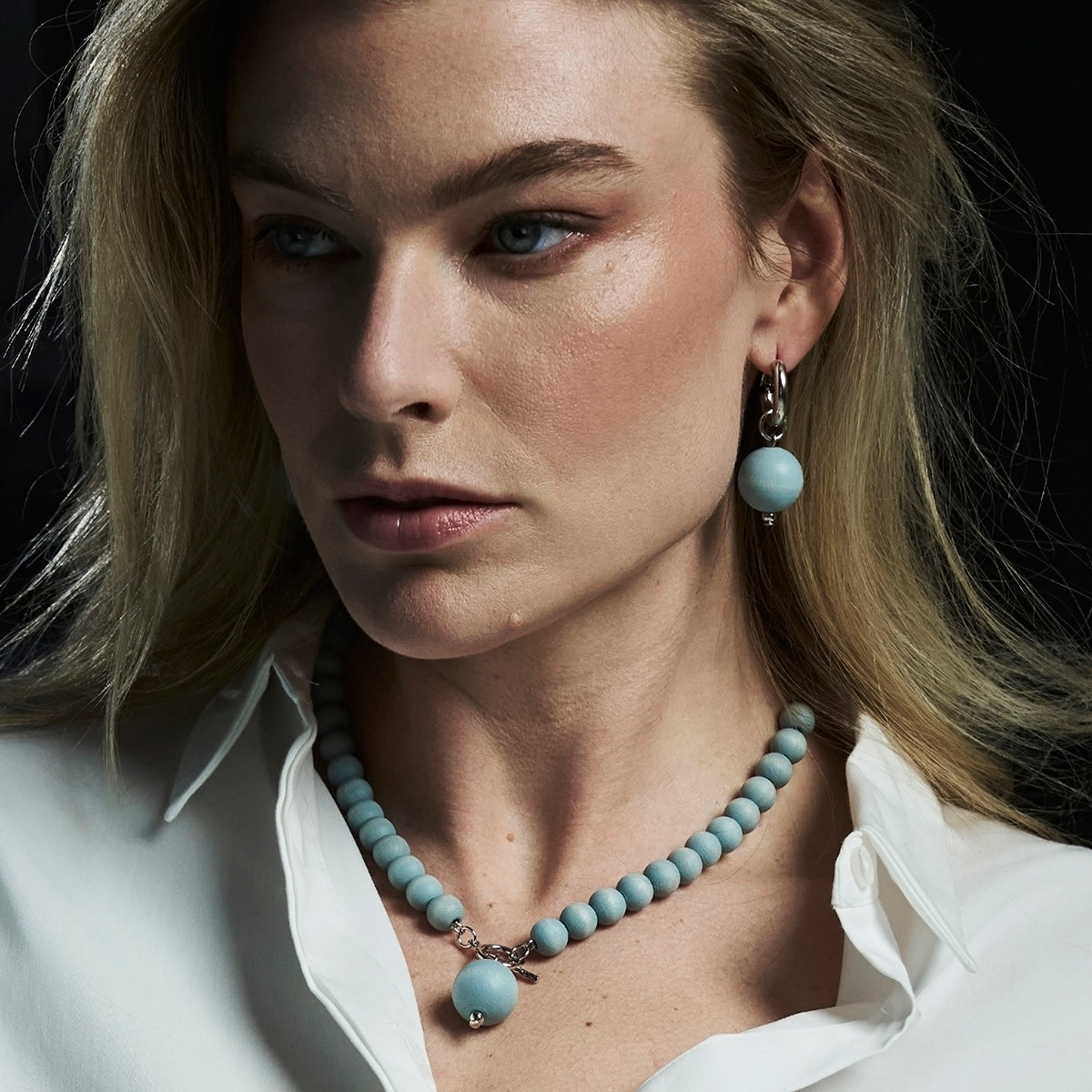 Valma-korvakorut, vaaleansininen