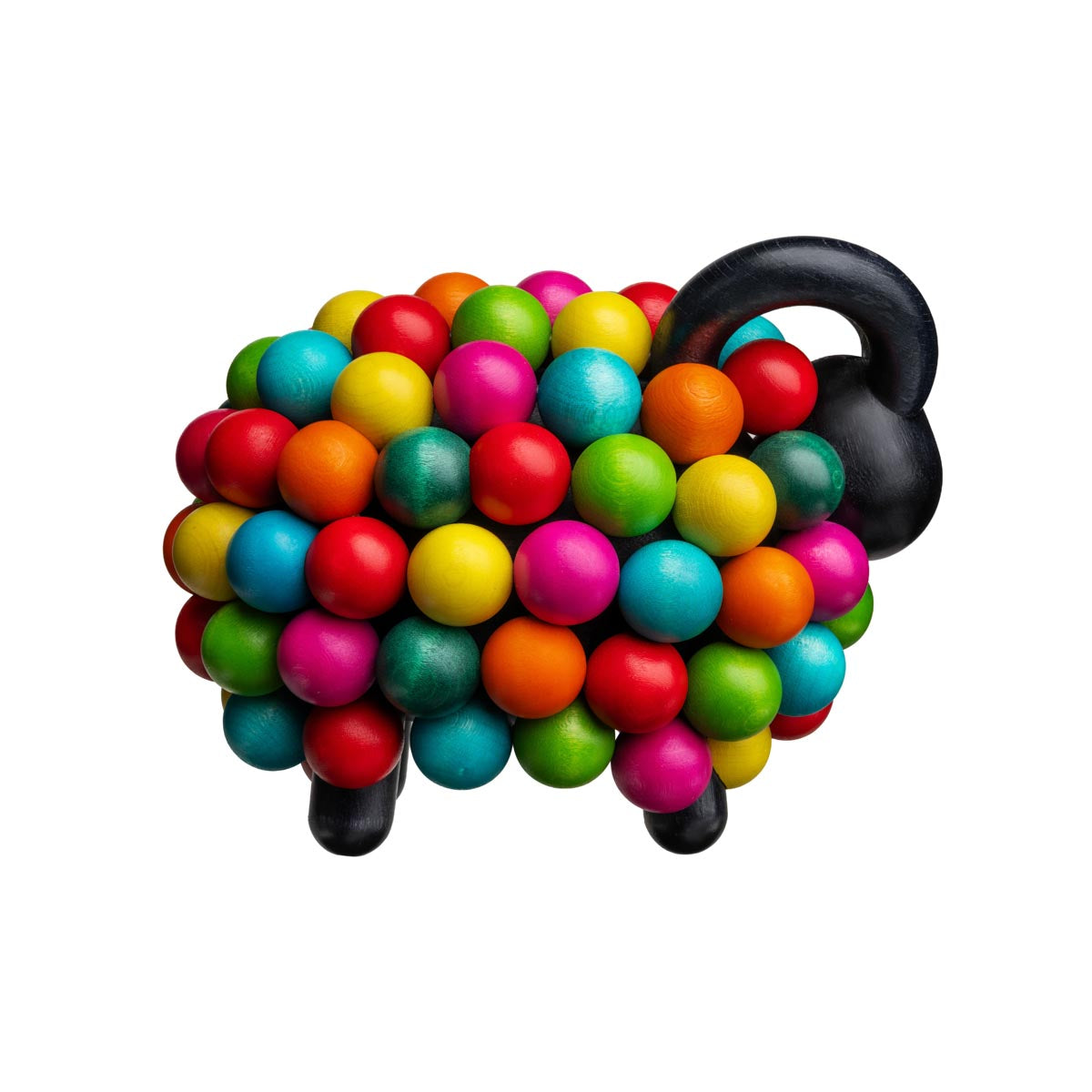 Pikkupässi-veistos, musta/ värikimara