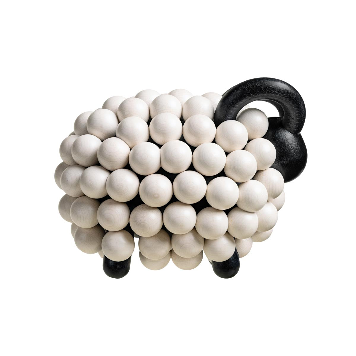 Pikkupässi-veistos, valkoinen/ musta