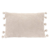 Pom pom-tyynynpäällinen, beige