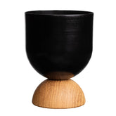 Duo-ruukku, lakattu puu ja musta, ⌀ 14 cm