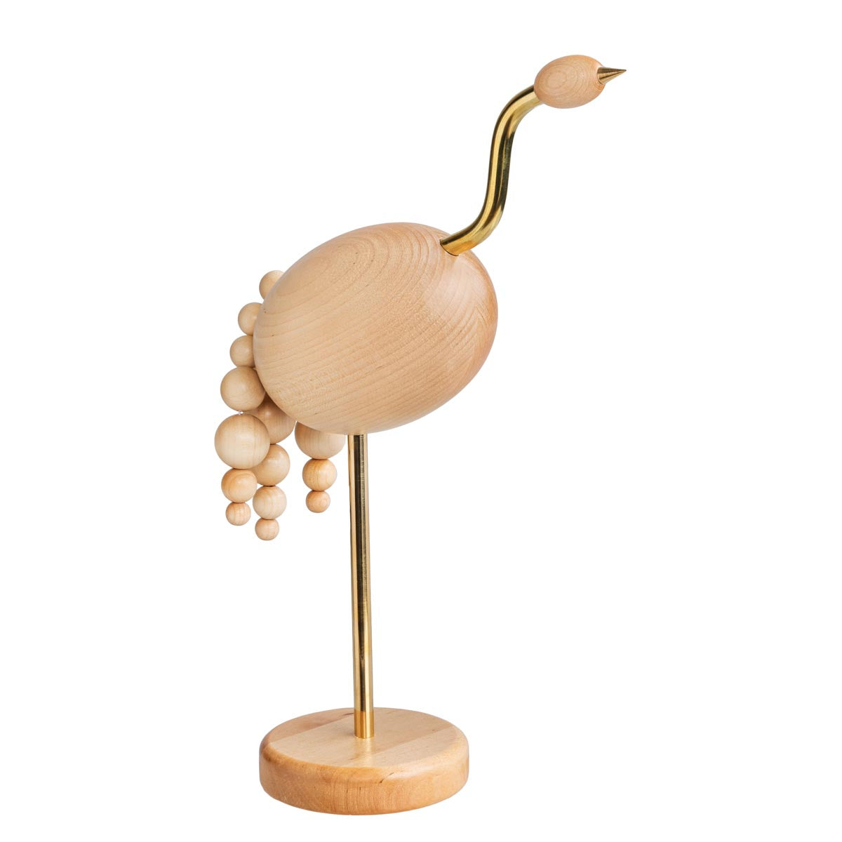 Kurki-veistos, 30 cm, luonnonvalkoinen