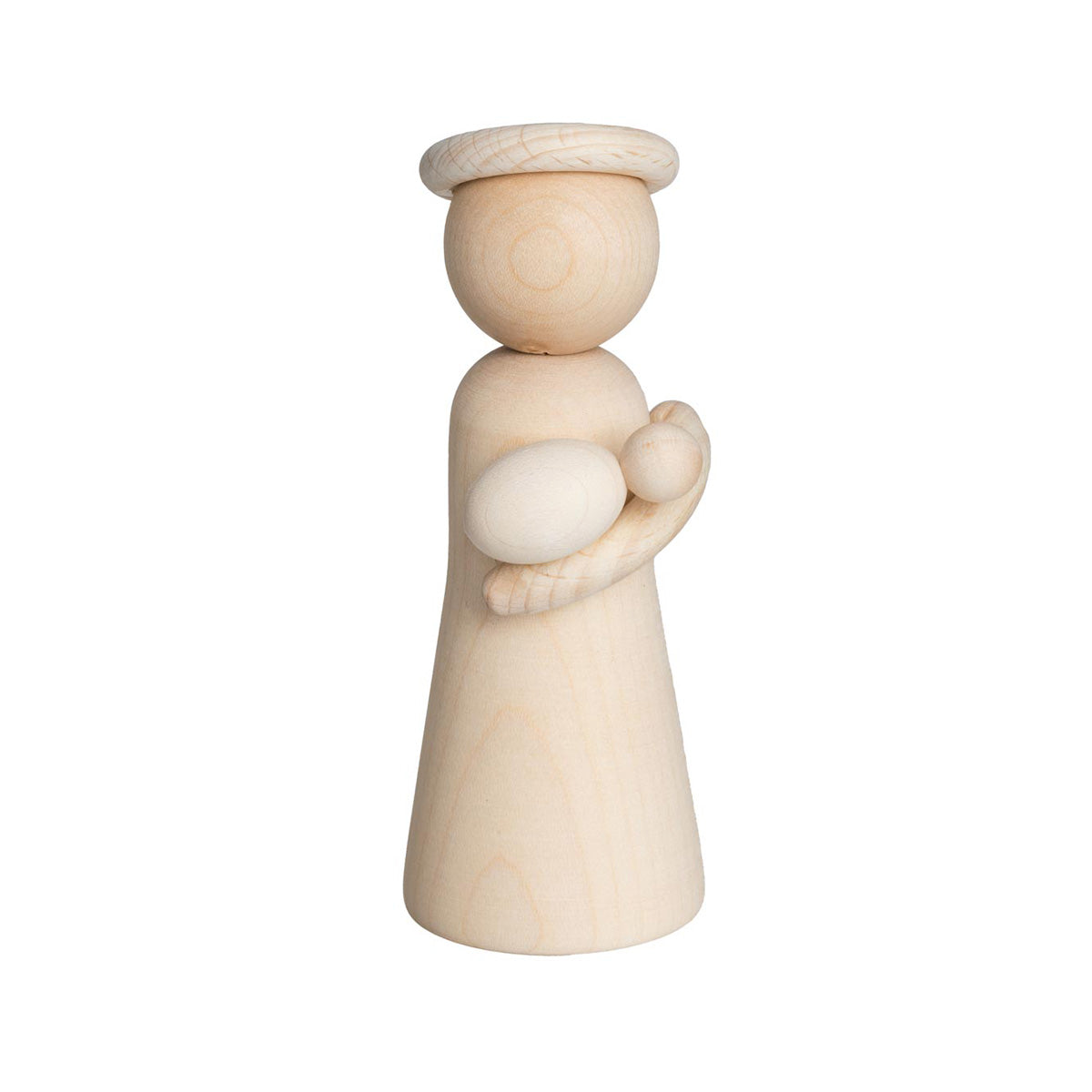 Maria, 13 cm, lakattu puu