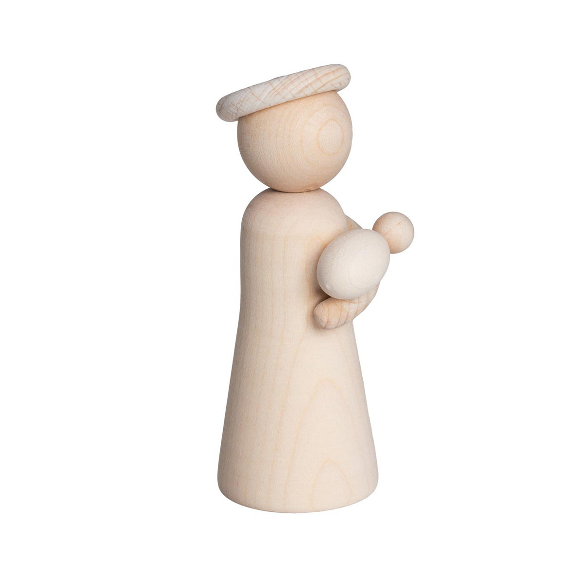 Maria, 13 cm, lakattu puu