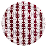 Tonttuparaati-tarjotin, 41 cm, harmaa ja burgundinpunainen