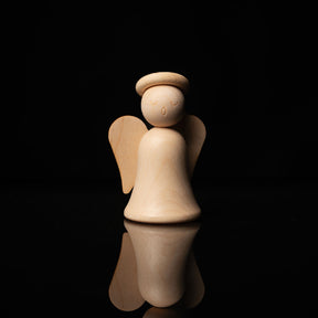 Pikkuenkeli, 8 cm, lakattu puu