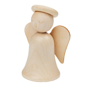 Pikkuenkeli, 8 cm, lakattu puu
