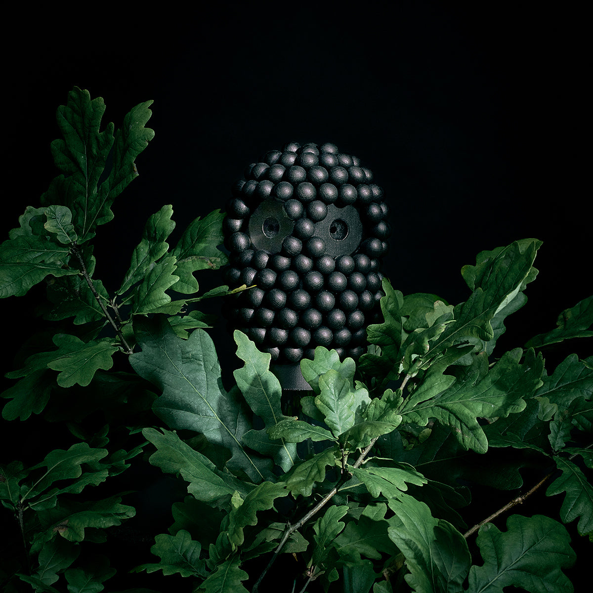 Helmipöllö-veistos, 16,5 cm, musta