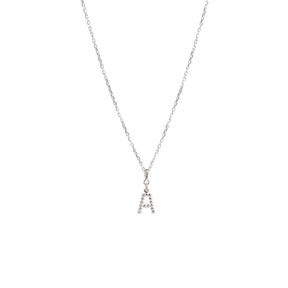 Yllätys-kaulakoru, monogrammi A, hopea