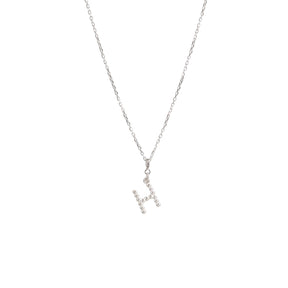 Yllätys-kaulakoru, monogrammi H, hopea