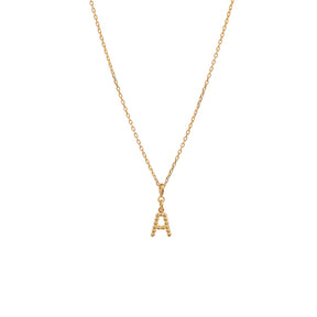 Yllätys-kaulakoru, monogrammi A, kullattu hopea
