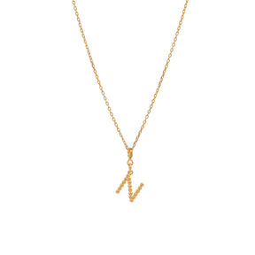 Yllätys-kaulakoru, monogrammi N, kullattu hopea