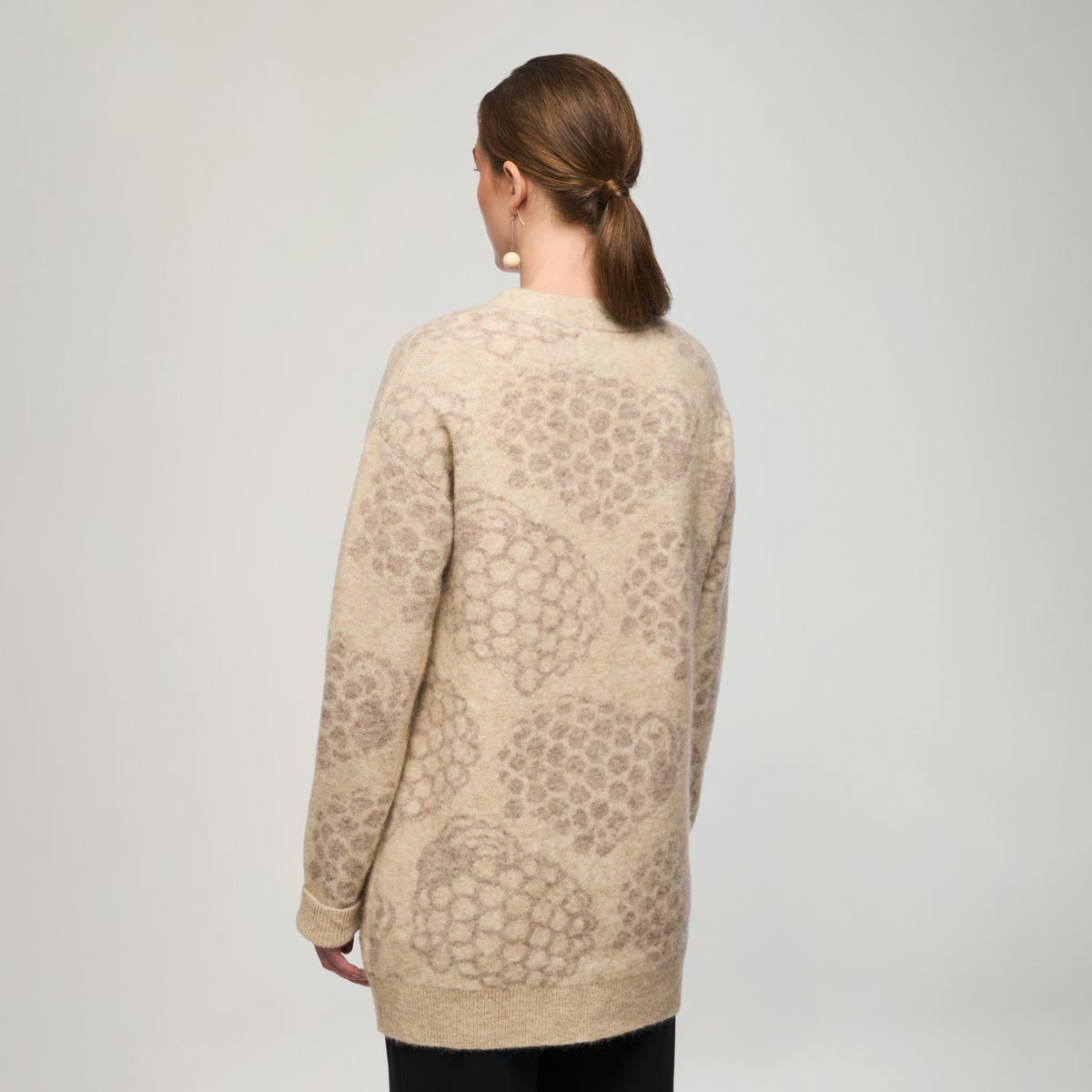 Ellis-neuletakki, Pässi, beige