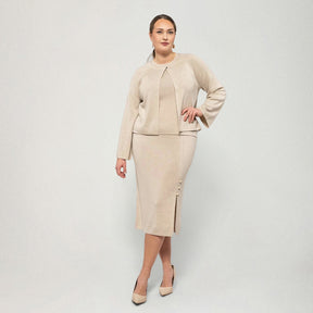 Blanka-neuletakki, beige