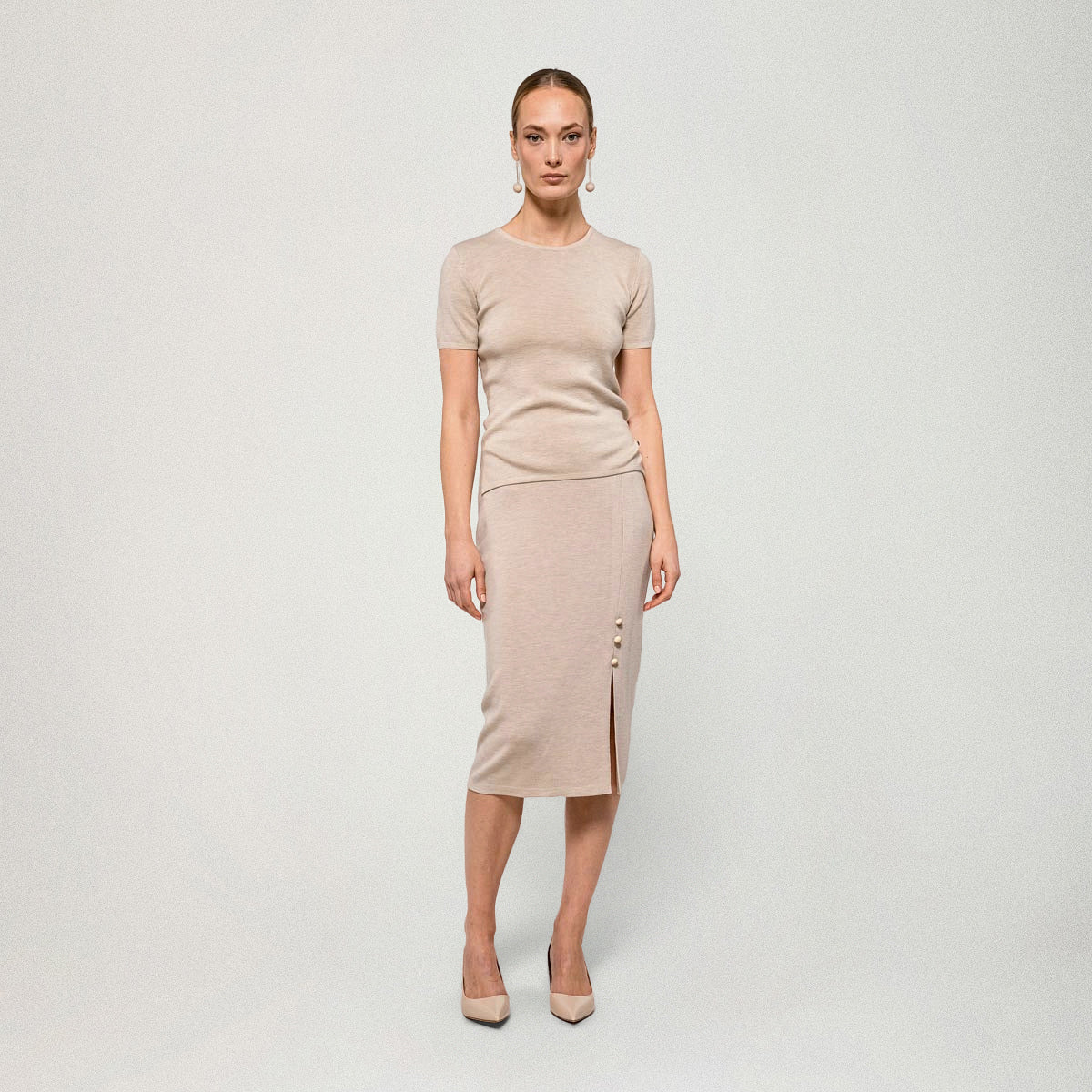 Elea-neulepaita, beige