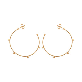 Yllätys-korvakorut, kullattu hopea, renkaat